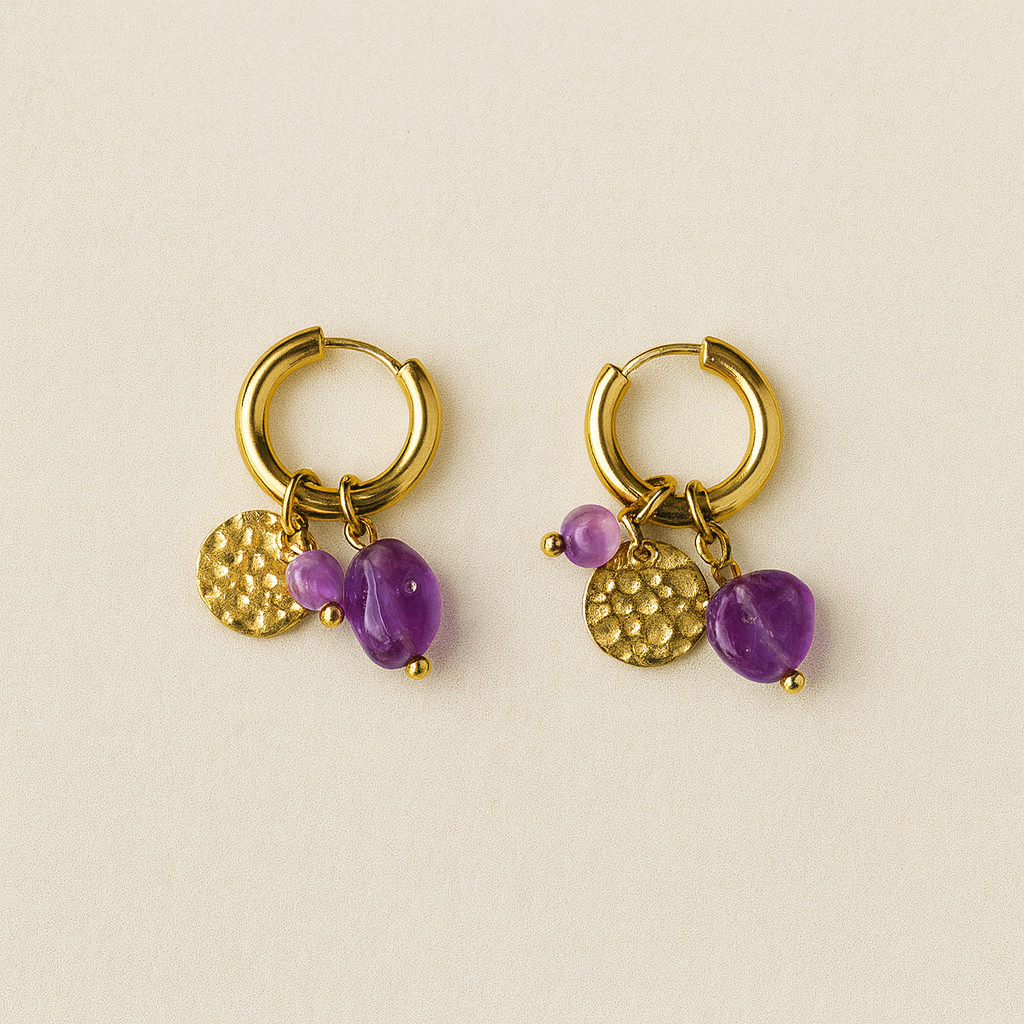 Rosa Charm Hoops