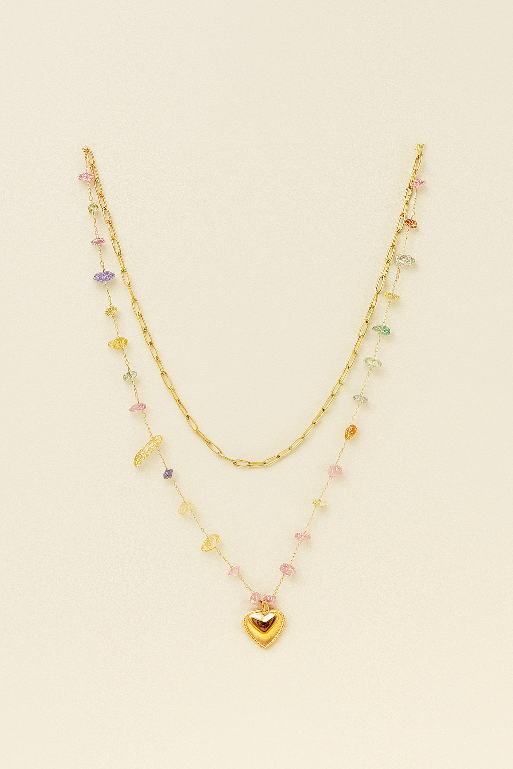 Amour Pastel Layered Necklace