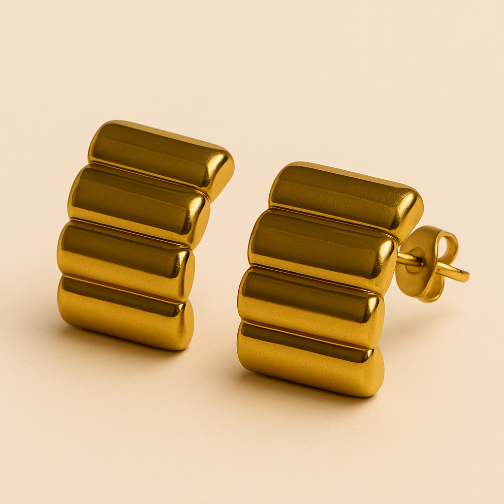 Gold Bar Earrings
